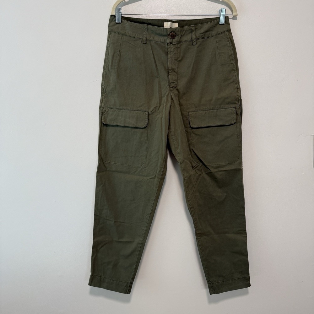 Folk Olive Green Cotton Cargo Pants Size 2